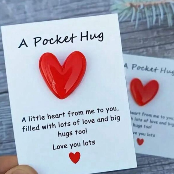A Little Pocket Hug Red Heart Love Gift - Picture 3 of 5